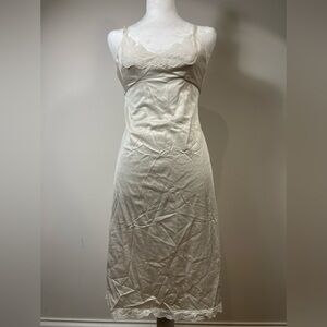 vintage plain white slip dress